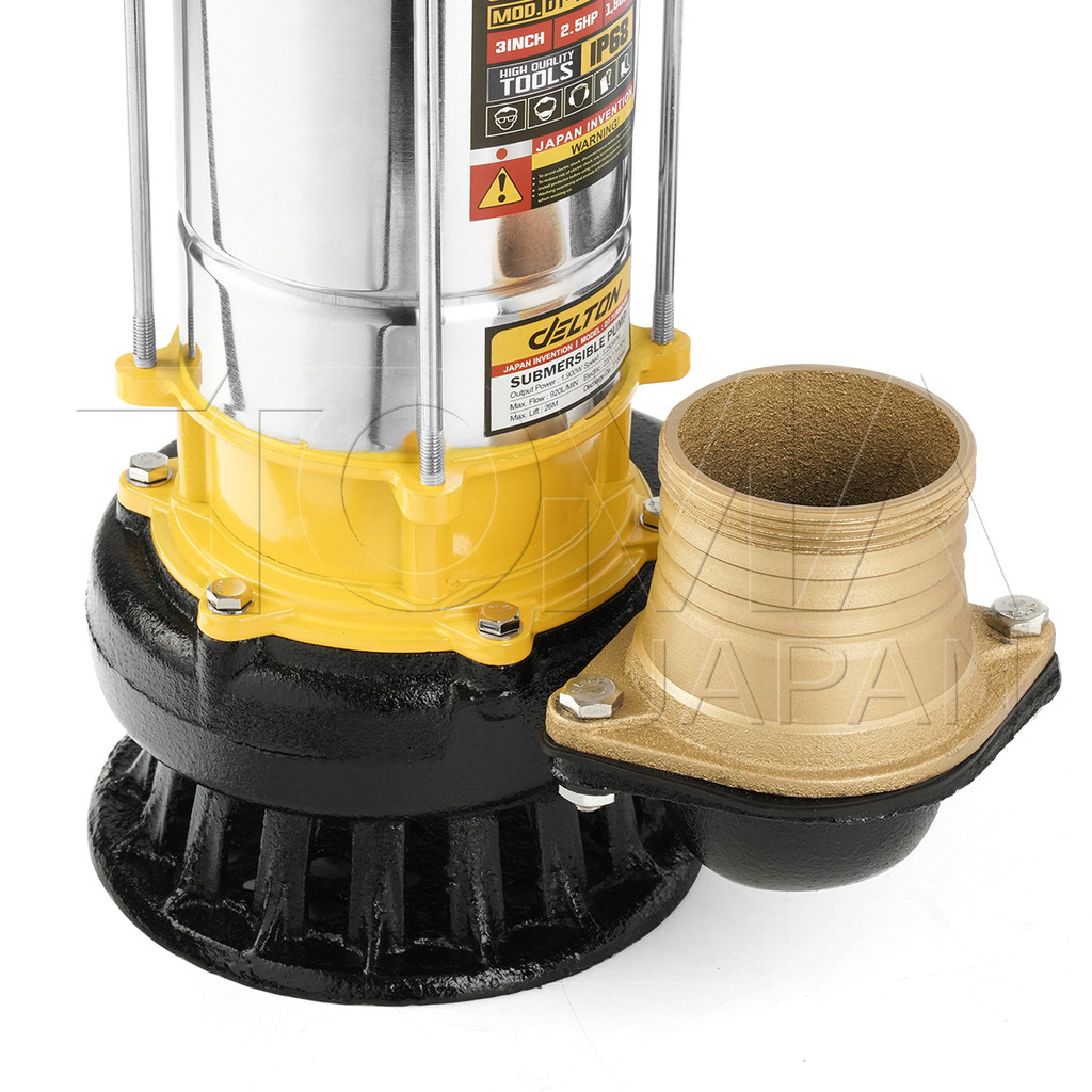 DELTON ปั๊มแช่สแตนเลส 3 นิ้ว 1,900W 2.5HP ไดโว่ Submersible Stainless Steel Pump รุ่นเทอร์โบงานหนัก DT-TURBO-660 (3นิ้ว) ราคา ถูกที่สุด ดีลบีเคเค แกลเลอรีภาพที่ 5