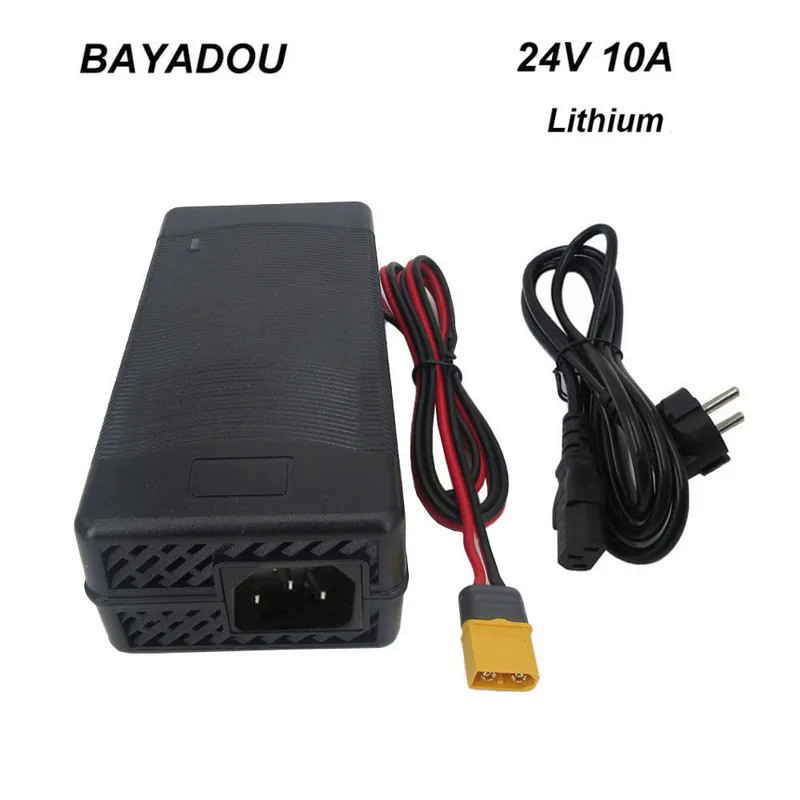 7S 24V 10A Lithium Battery Charger 29.4V 24 Volt Forklift RV Energy Storage Fast Chargers XT60 XT90 