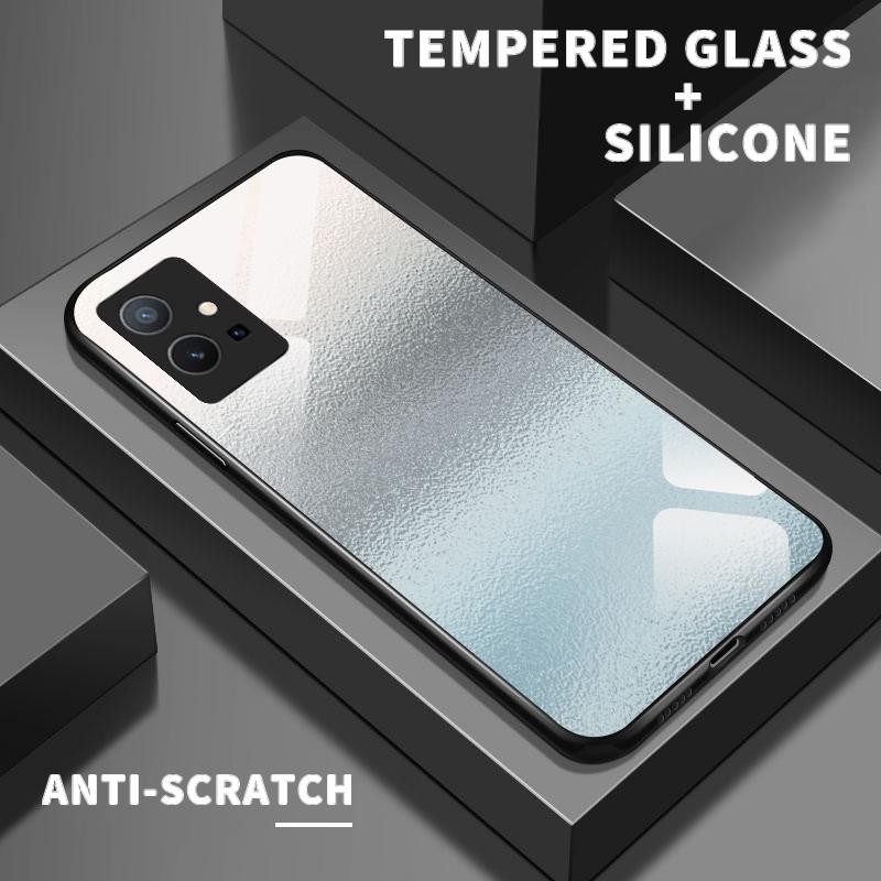 เหมาะสำหรับ VIVO Y75 5G Y75 4G Y75S Y72 Y73 Y76 Y7s Y85 Y89 กรณีโทรศัพท์แฟชั่นเคส Simple Fuzzy