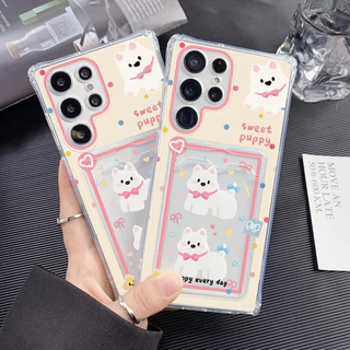 TPU ที่ใส่บัตรเคส For Samsung S24 Ultra A55 A56 5G A36 A26 S24 FE A16 A35 A52 A54 A22 A34 A53 A15 A73 A05 A05S A06 A12