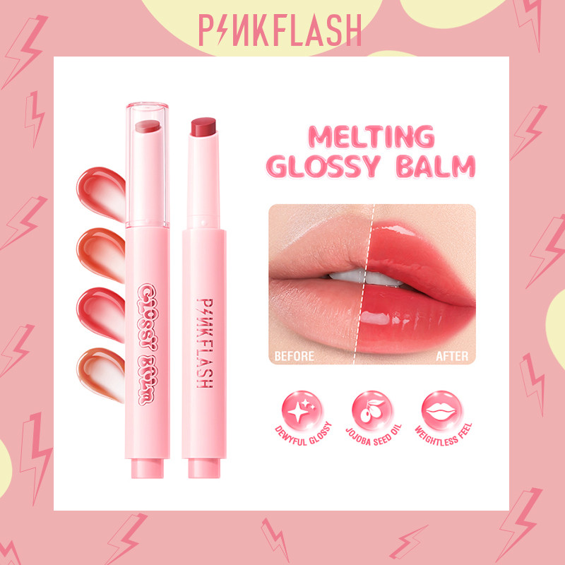 Pinkflash Melting Glossy Balm ลิปสติกไร้น้ําหนักให้ความชุ่มชื้นยาวนาน