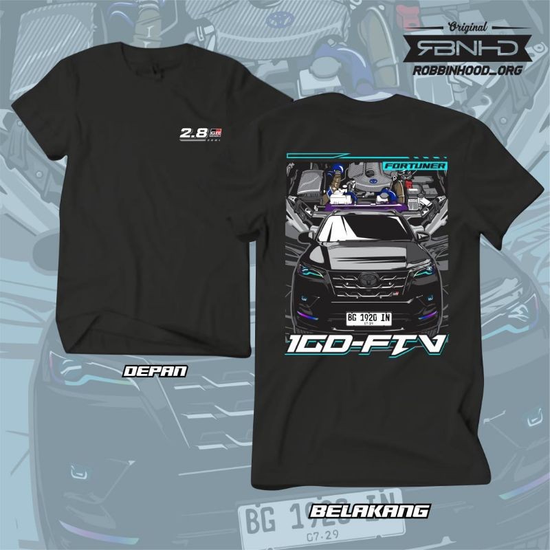 1GDFTV Fortuner GR Sport เสื้อยืด + หมวก Trucker (แถมสติ๊กเกอร์)