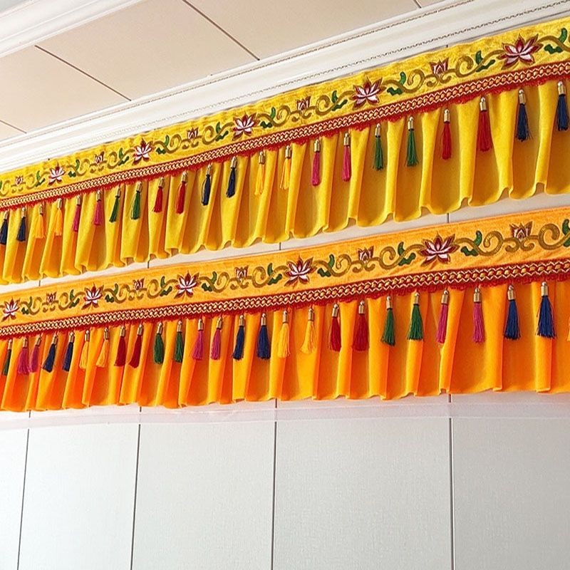 อุปกรณ์ ตกแต่งบ้าน วัดพุทธห้องโถงโลตัสปักกระโปรงตารางกระโปรงผ้ากันเปื้อนบล็อกผ้าม่านพื้นหลังผ้าม่านตกแต่งสําหรับพระพุทธรูปพื้นหลังผ้าแขวนผ้าม่าน ข ราคาถูก