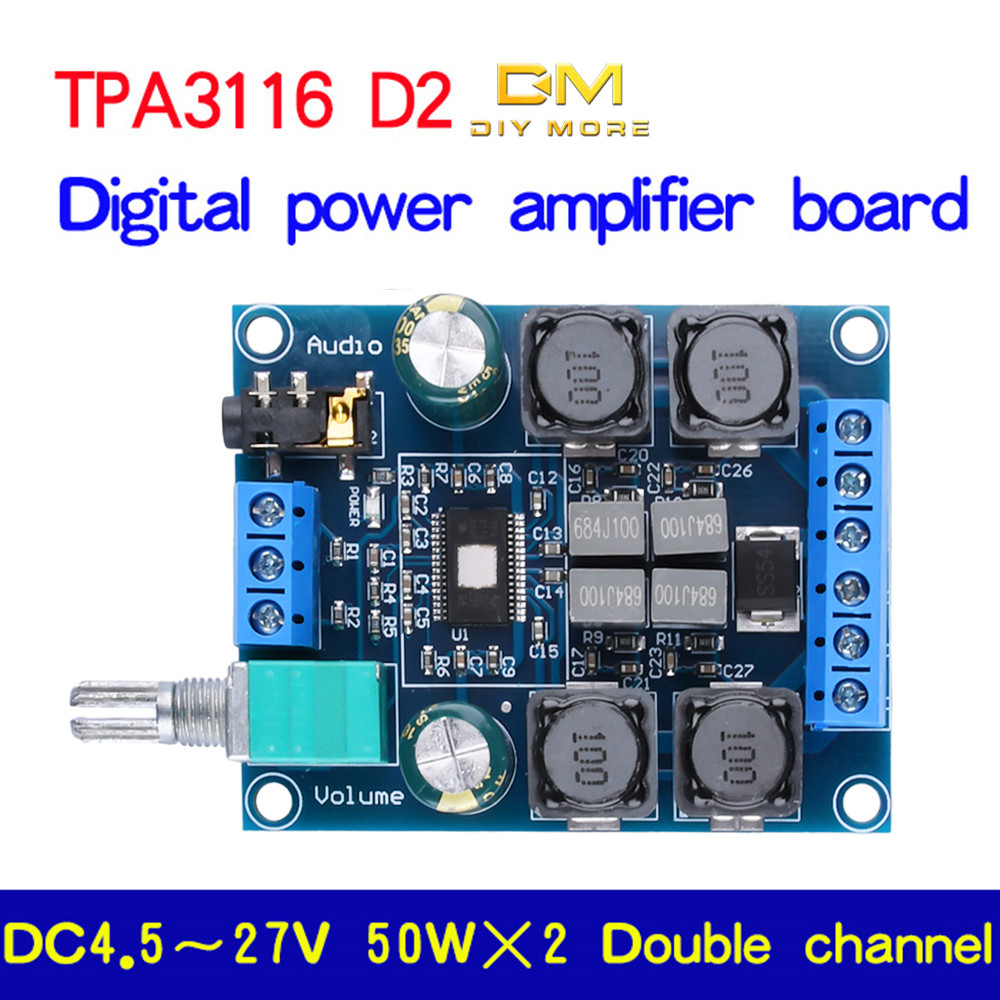 Diymore TPA3116D2 บอร์ดขยายเสียง 2X50W