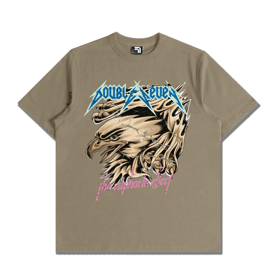 เสื้อยืดกราฟิก Double 7 Eagle (Taupe)