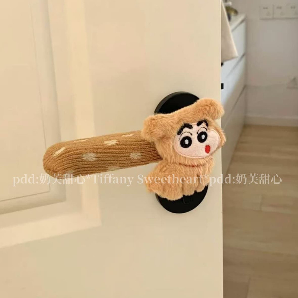 น่ารักน่ารักเครยอนชินจังมือจับประตูป้องกันการชนกันฝาครอบป้องกันตกแต่งน่ารัก