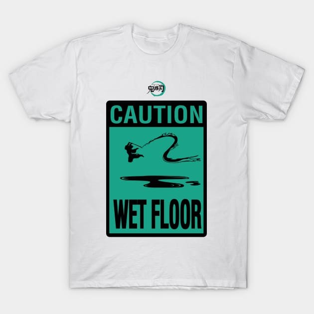 เสื้อยืด Vintage DEMON SLAYER SEASON 2: CAUTION WET FLOOR T-Shirt แท้ Cotton 100% วินเทจ แขนสั้น