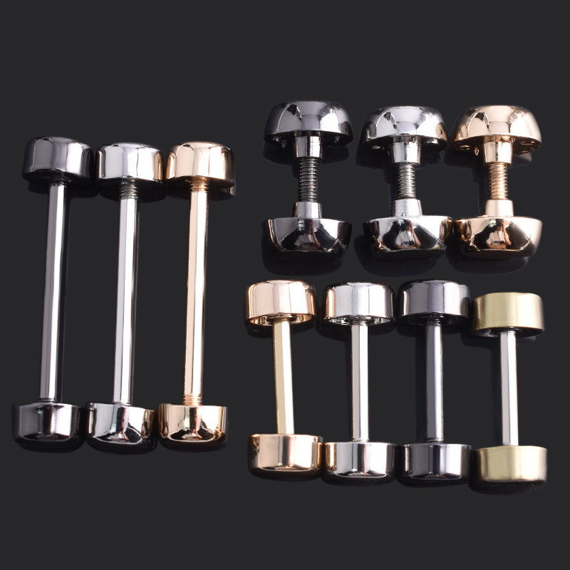 หัวเข็มขัดทองแดงบริสุทธิ์ สําหรับกระเป๋า หัวเข็มขัดฮาร์ดแวร์ สกรู อุปกรณ์ยึดก้น ตกแต่งหนา โค้ง xahq