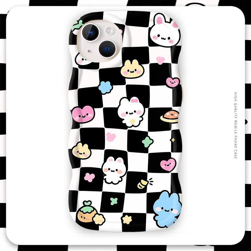 JURSUE น่ารัก Kawaii การ์ตูนตลกกันกระแทกป้องกันกรณีโทรศัพท์อ่อนสําหรับ iPhone 16 15 14 13 12 11 Pro 