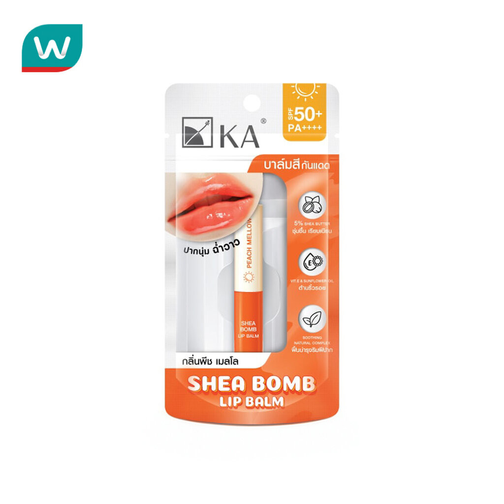 KA เค.เอ. ลิป บาล์ม เชีย บอมบ์ เอสพีเอฟ50+ พีเอ++++ พีช เมลโล 2.2 กรัม