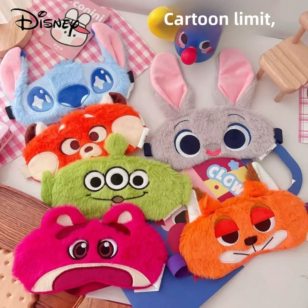 Disney Judy Hoppers Plush Eye Mask Light Blocking Sleep Travel น่ารักการ์ตูนสาว Soft Comfort อุปกรณ์เสริม