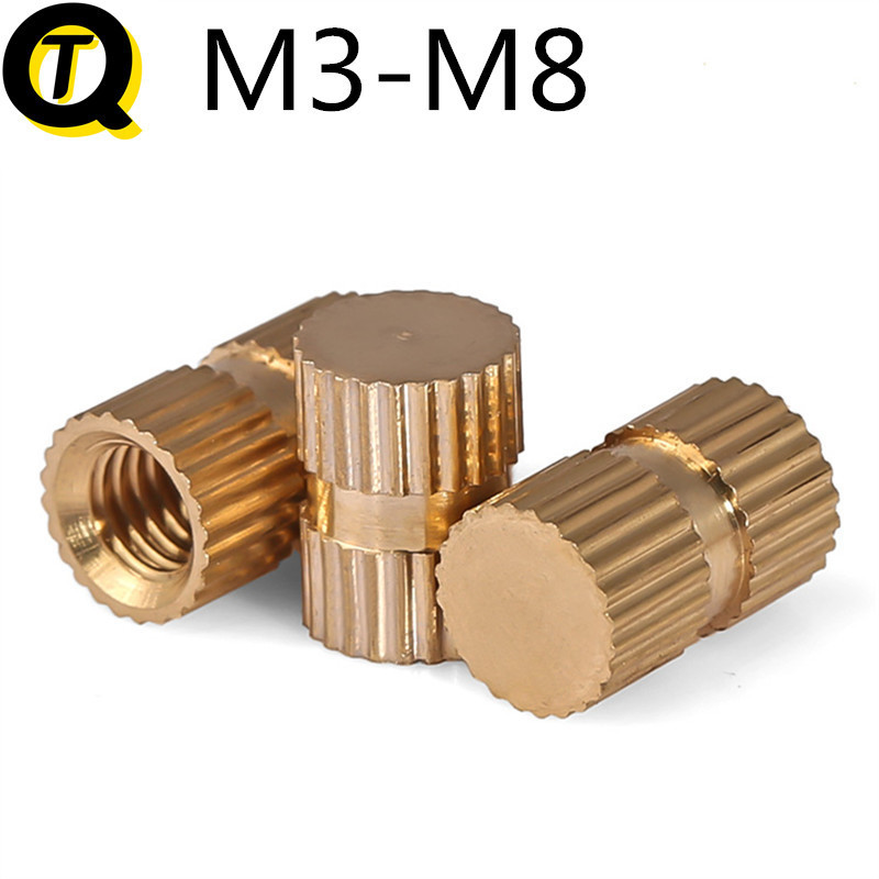 B-Type Blind Hole Single-Way Copper Flower Bus M3-M8 ทองแดงฝังชิ้นทองแดง Pre-Buried ชิ้น Nut ทองแดง 