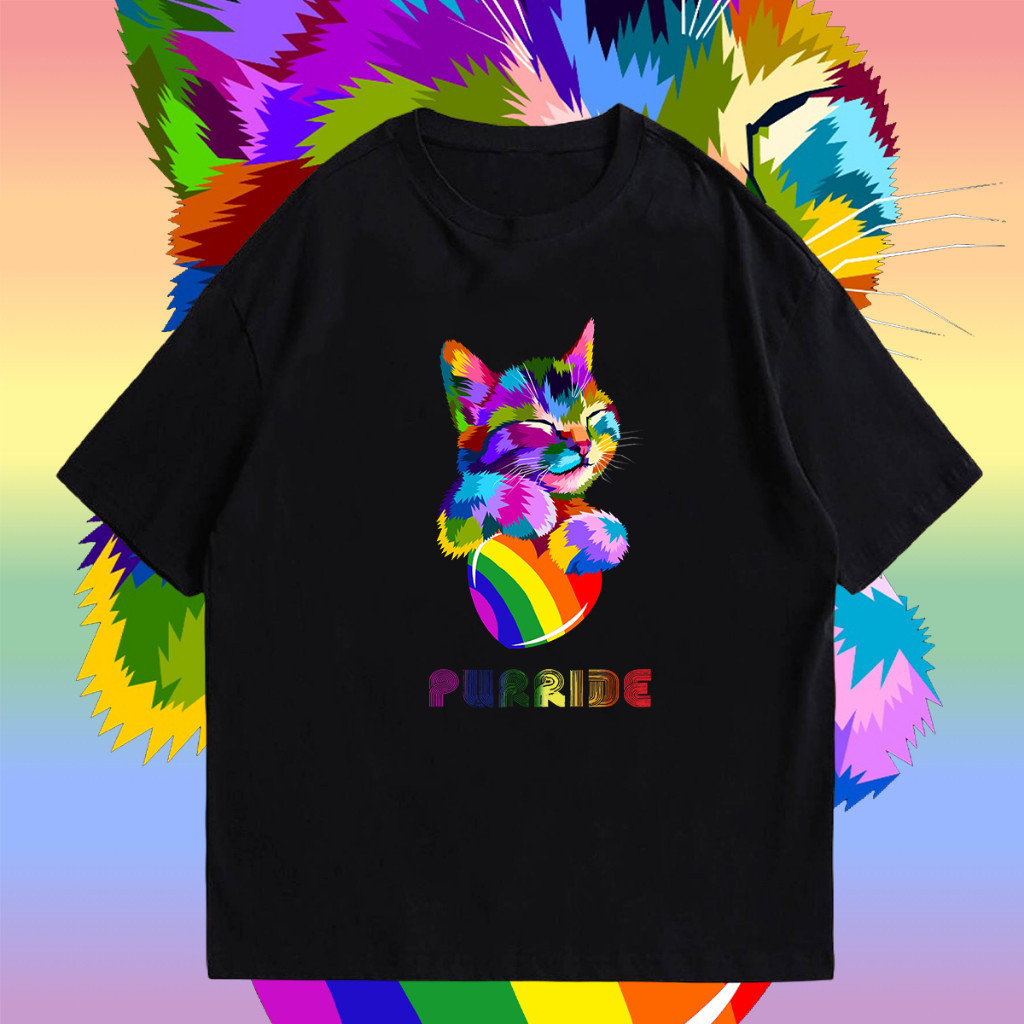 ผ้าหนาทรงสวย2024 Hia Shirt) Lgbt Pride Gay Lesbian Rainbow 0 Shirt