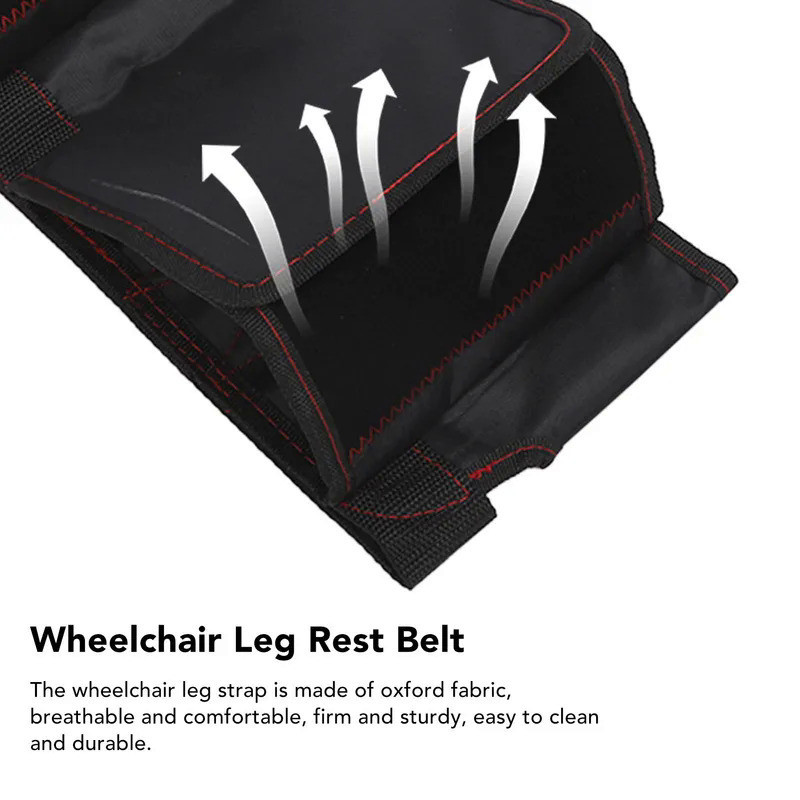 Wheelchair Foot Rest Strap Wheelchair Leg Strap Black Wheelchair Foot Rest Restraint for Elderly Dis