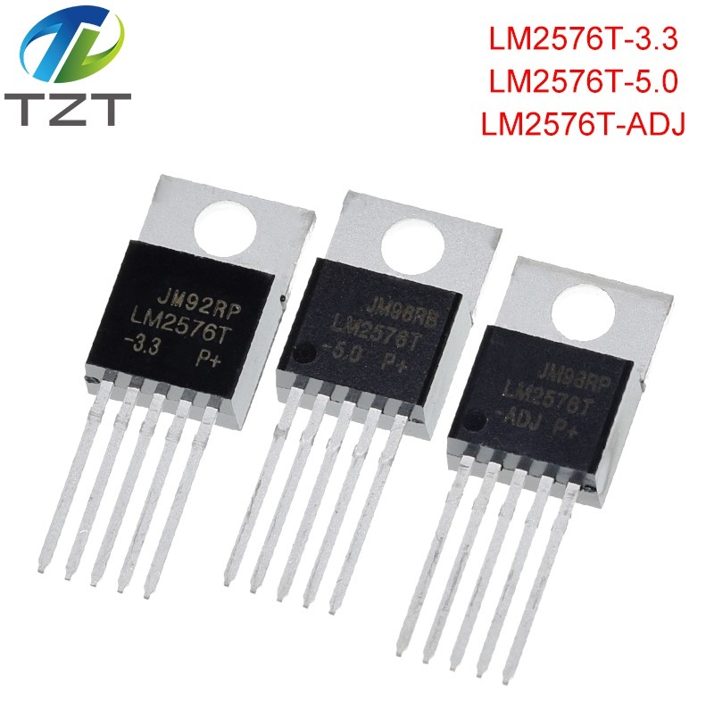 10PCS LM2576 LM2576T LM2576T-ADJ LM2576T-3.3 LM2576T-5.0 สําหรับโมดูลควบคุมแรงดันไฟฟ้า