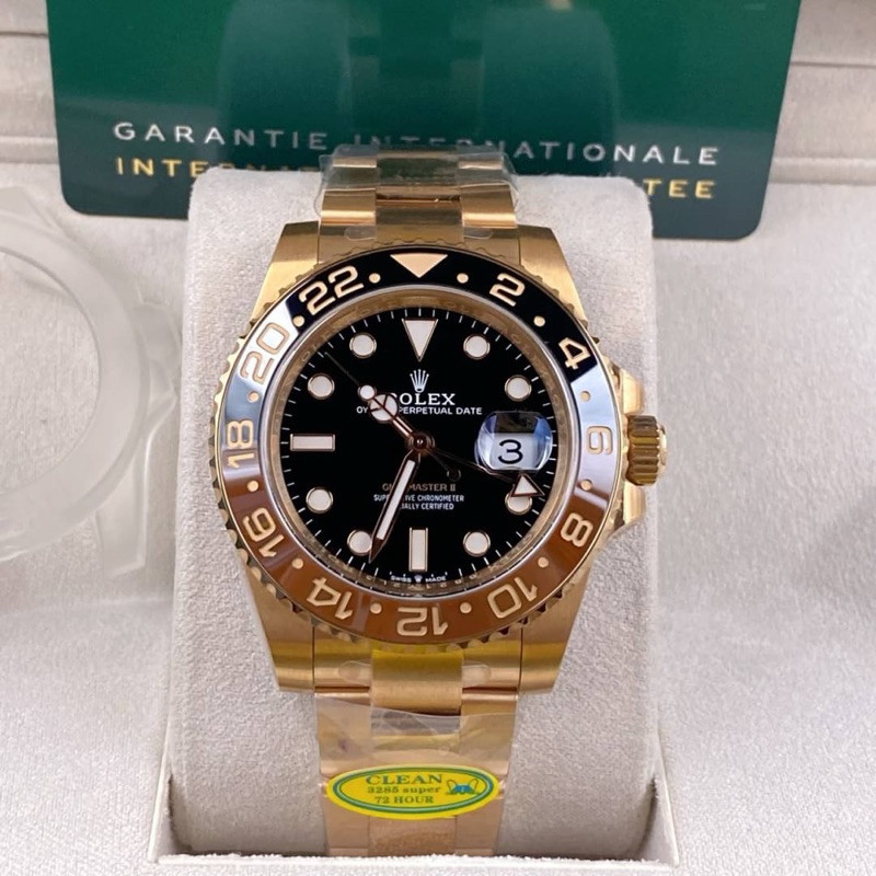 (สินค้าพร้อมส่ง) นาฬิกาข้อมือ  GMT Top Swiss โรงงาน: Clean  Factory V2 Cal 3285 ใส่สลับ คุณภาพดีครับ