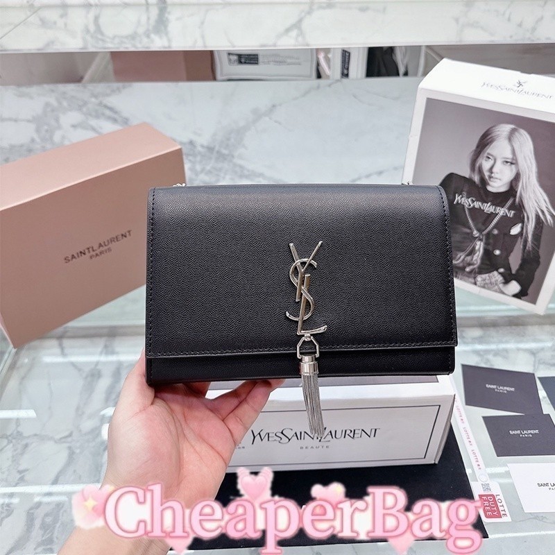 Yixin Kate Calfskin Chain Crossbody Bag กระเป๋าสะพายสตรีพร้อมกล่อง