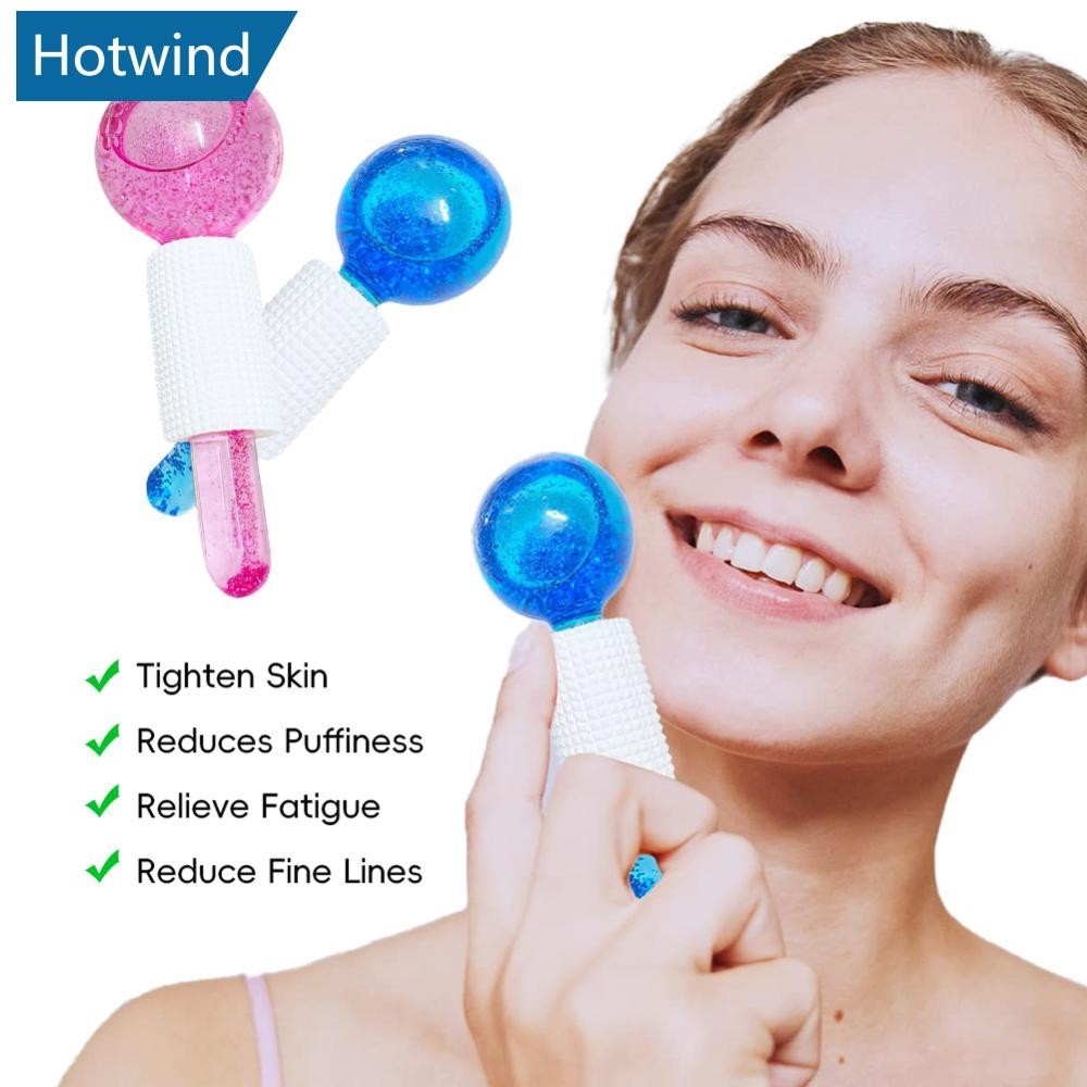 HW 1/2 PCS Ice Face Roller Ball ชุด Cryotherapy Facial Ice Globes กระชับผิวและอาการบวมลดเครื่องนวดหน
