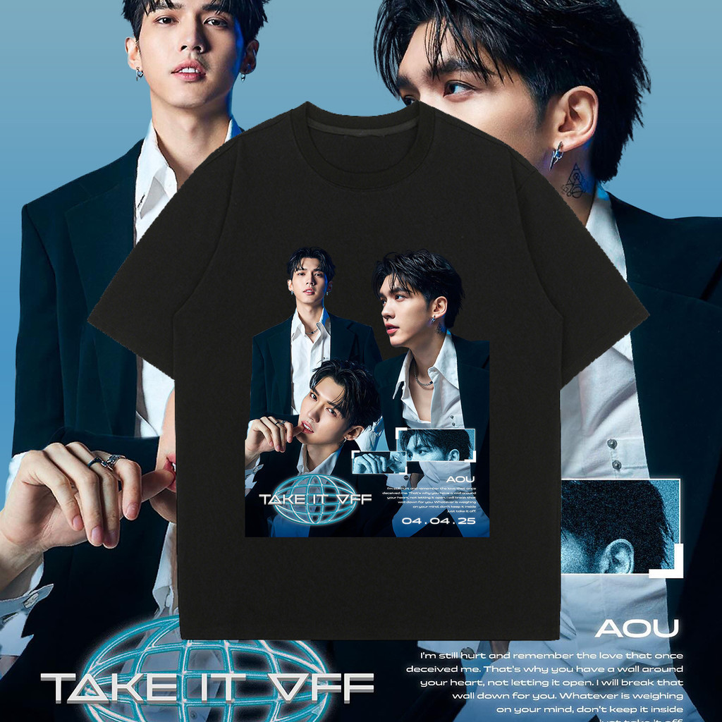 ปกติ🔥 hot เสื้อยืด MEN TAKE IT OFF -JASPER 2025 ผ้าฝ้ายใหม่ สไตล์บอยแบนด์ S-5XL