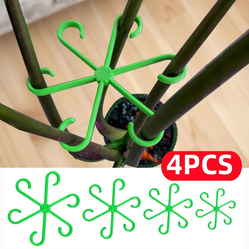 4/8PCS Clear Stem Support Alocasia Monstera Leaf รองรับ Vine Support Clips สําหรับพืชปีนเขา