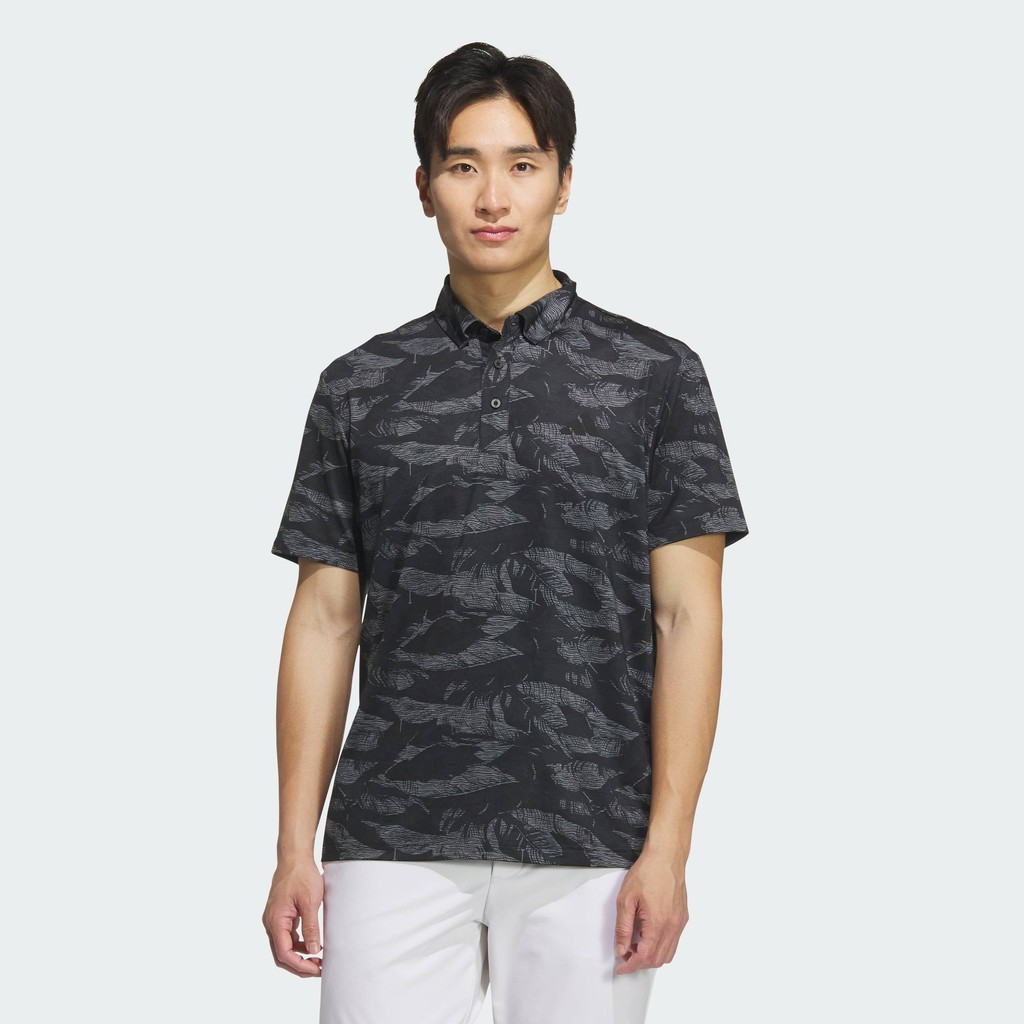 adidas Golf Graphic Aop Short Sleeve Polo Shirts Men Black JN1225