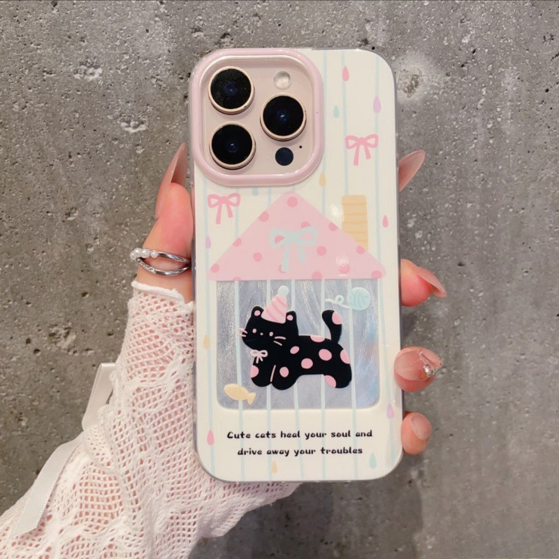 🔥SUN🔥สร้อยข้อมือแมวดำตลกน่ารักนุ่ม เคสไอโฟน11 15 16 13 12 14 Pro Max 8Plus 7Plus XR 16 11 Pro X XS MAX SE 2020 - รูปที่ 3