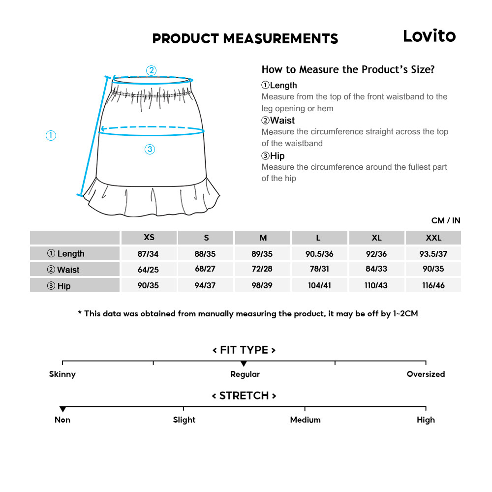 Lovito กระโปรงจีบธรรมดาหรูหราสำหรับผู้หญิง L105MD578