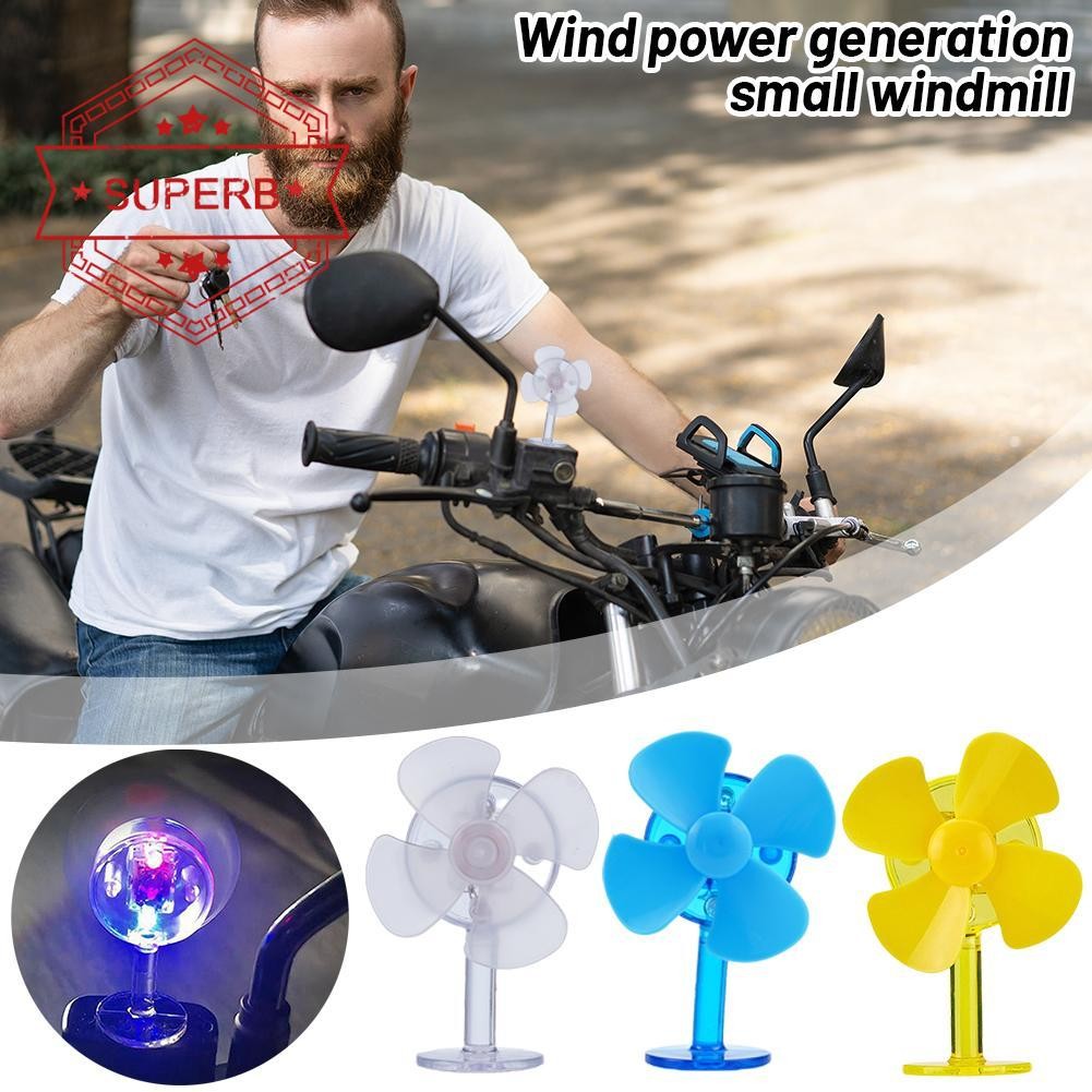 ไฟฟ้าจักรยานรถจักรยานยนต์ตกแต่งพลังงานลม Luminous Plane เครื่องประดับลมเครื่องบินจักรยาน T9F1