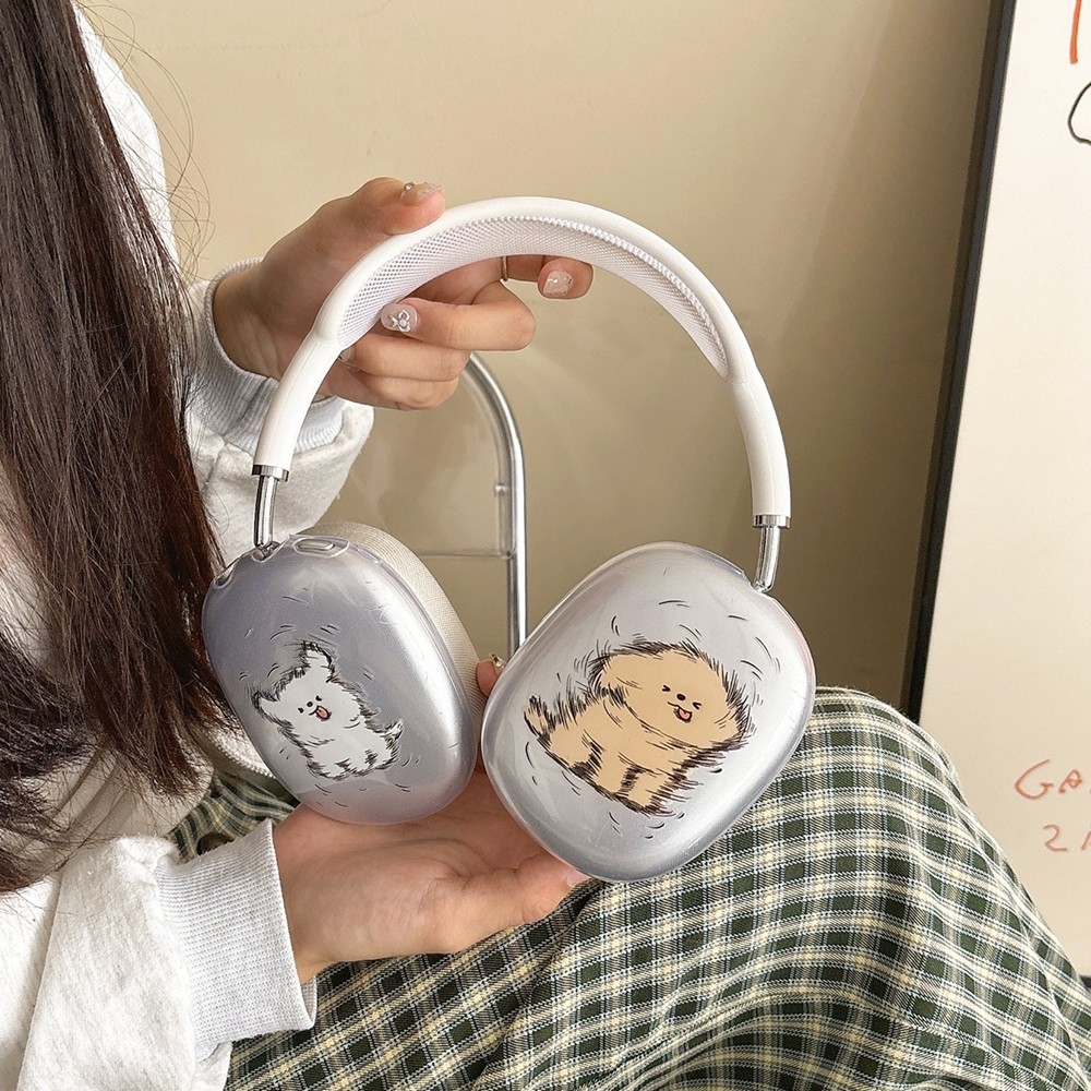 ฝาครอบซิลิโคนพิมพ์ลายแมวสําหรับ Airpods MAX2 หูฟังเคสกันกระแทกสําหรับ Airpods MAX เปลือกป้องกันรอยขีดข่วนการ์ตูนที่สวยงาม