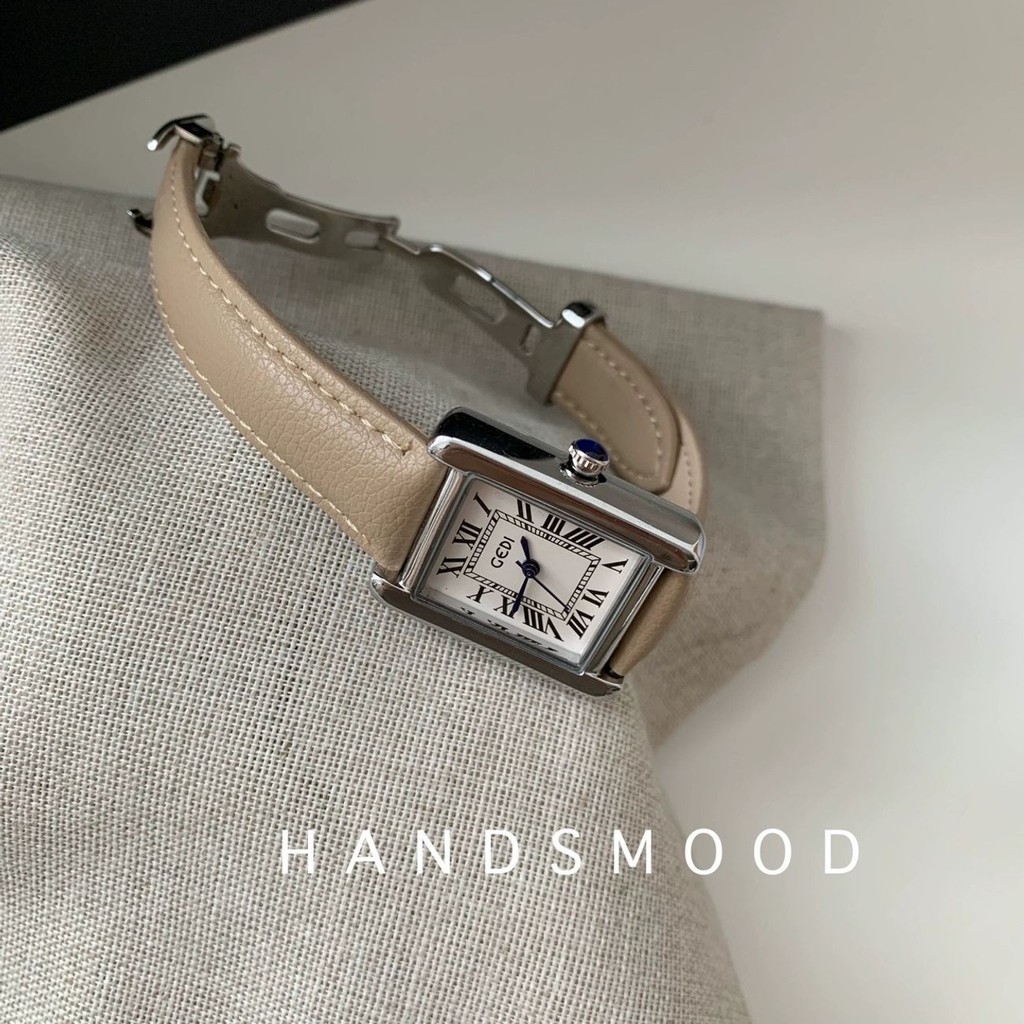 Square Simple Belt Ladies Quartz Watch Pointer Type Mechanical