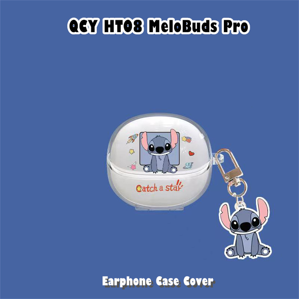 ขายร้อนสําหรับ QCY HT08 MeloBuds Pro Case เคสหูฟังการ์ตูนปลอกซิลิโคนอ่อนนุ่มโปร่งใส