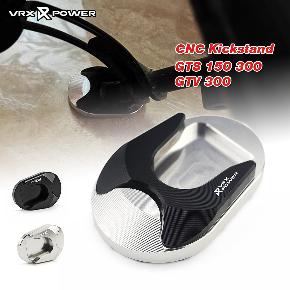 สําหรับ VESPA GTS 150 300 GTV 2024-2025 สำหรับขยายขาตั้ง CNC แผ่นรองเสริมขาตั้ง