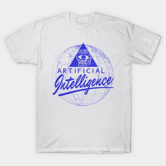 เสื้อยืด Vintage Artificial Intelligence 90's Internet Parody Y2K AI Retro Vintage T-Shirt แท้