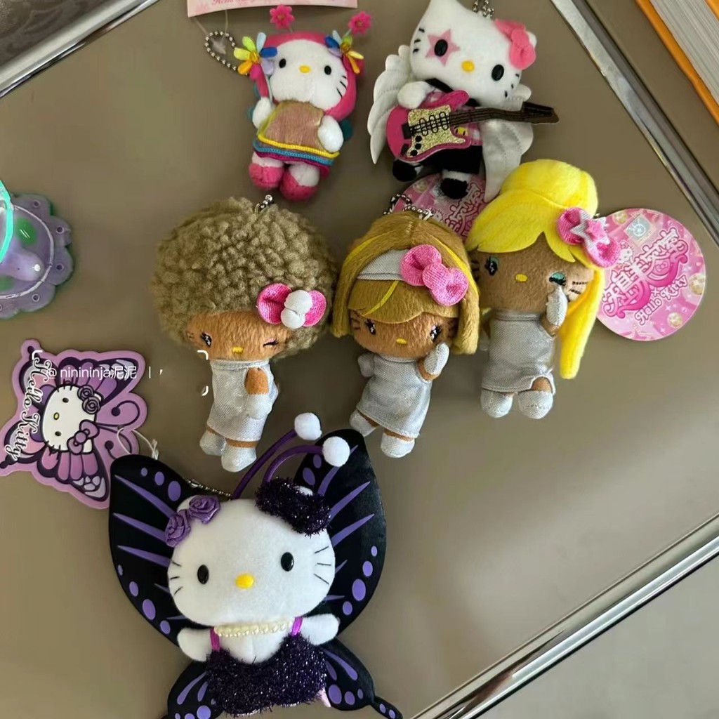 Sanrio Original Rock kitty จี้ Hot Girl hello กระเป๋าสาวน่ารัก กระเป๋านักเรียน ตุ๊กตา จี้ขนาดเล็ก kt ตุ๊กตาแมว