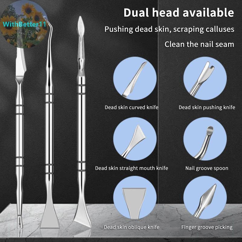 Better Double Headed ทําเล็บมือเล็บเท้าเครื่องมือ Toe Nail Shaver ฟุต Pedicure มีดชุดเท้าแคลลัส Rasp แฟ้ม Dead Skin Remover Foot Care TH