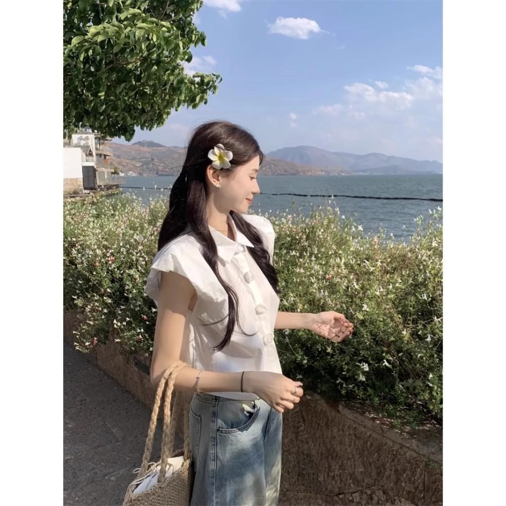 ohho w590 เสื้อเชิ้ตแขนพอง ลายดอกไม้ สไตล์จีน thumbnail 8