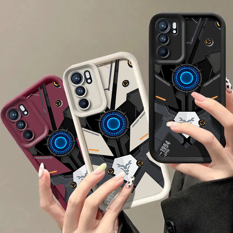 สําหรับOppo Reno 6 pro plus 4 3 2 7Z 8Z 5Z 2Z 2F 4G 5G Anti Fallกันฝุ่นMatte Shellฝาครอบป้องกันรูปแบ