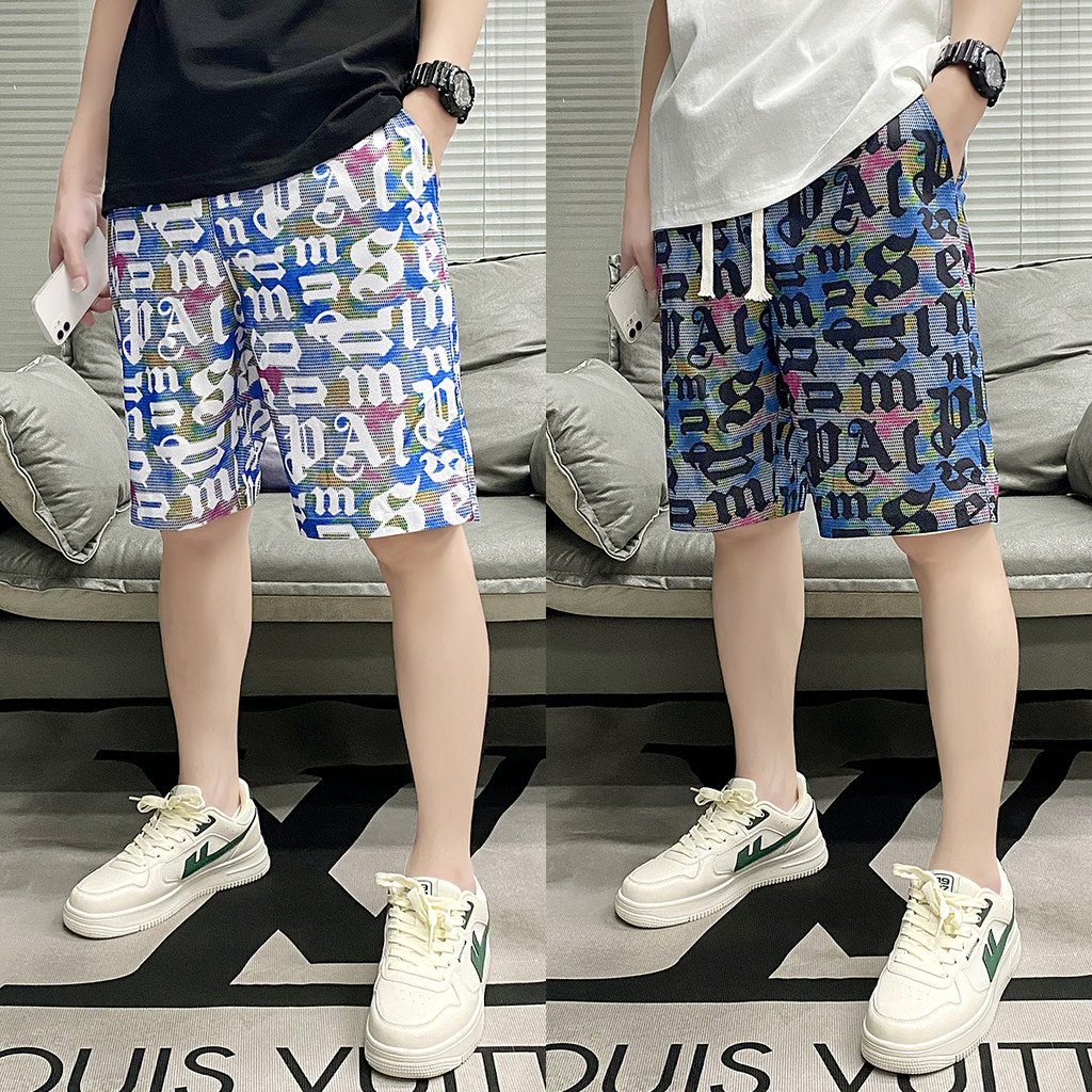 AP Stores กางเกงลำลองแฟชั่นน่ารัก กางเกงขาสั้นสามารถสวมใส่ได้ทั้งชายหญิง ลวดลายสมัยใหม่ใส่สบาย QC-DK8020