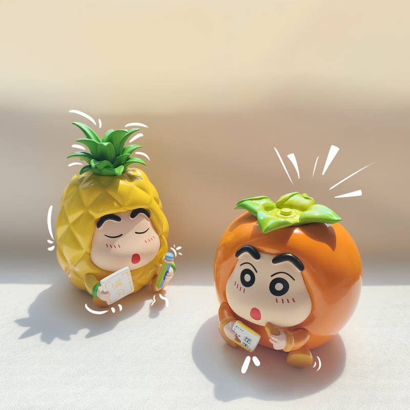 Fruit Crayon Xiaoxin Cos Cute Pineapple Lemon Creative Trendy PVC Hand-Made Desktop Decoration Cake Decoration m1KI