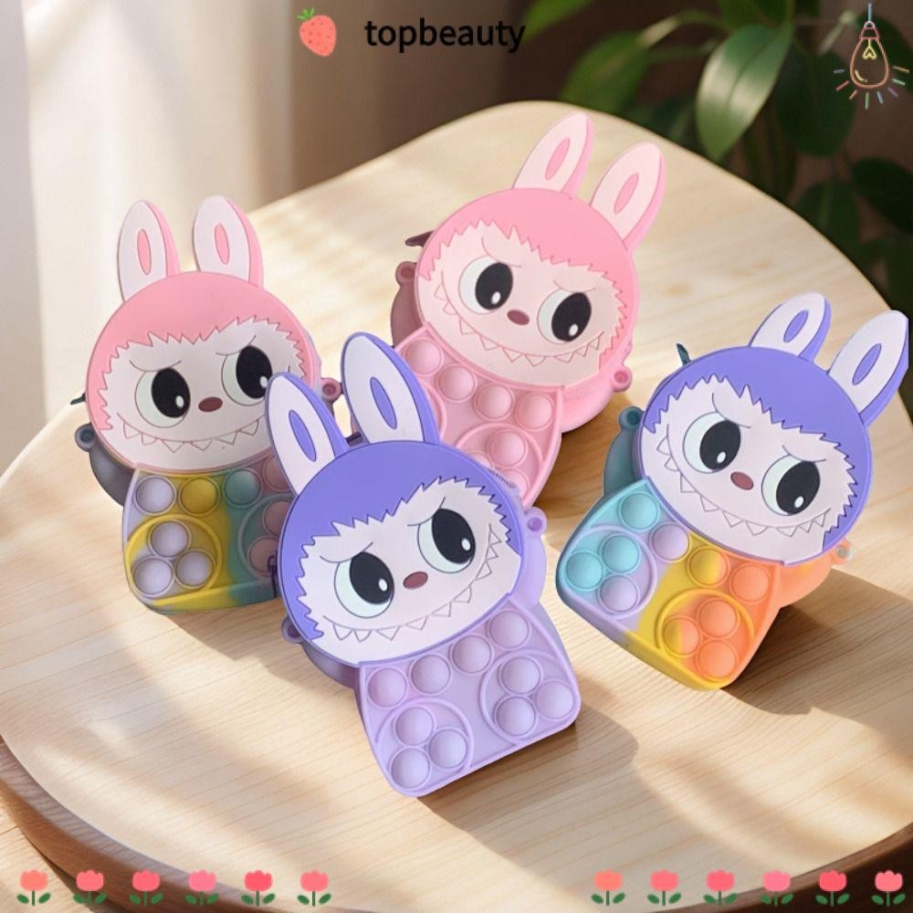Labubu พร้อมส่ง กระเป๋าสะพาย กระเป๋าซิลิโคน ตุ๊กตาลาบูบู น่ารัก กระเป๋าสตางค์ลายการ์ตูน [Topbeauty]