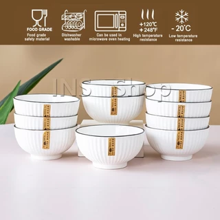 INS ชุดเซรามิค จาน ชาม สไตล์มินิมอล ทนต่ออุณหภูมิสูง ชามสไตล์ญี่ปุ่น Ceramic tableware
