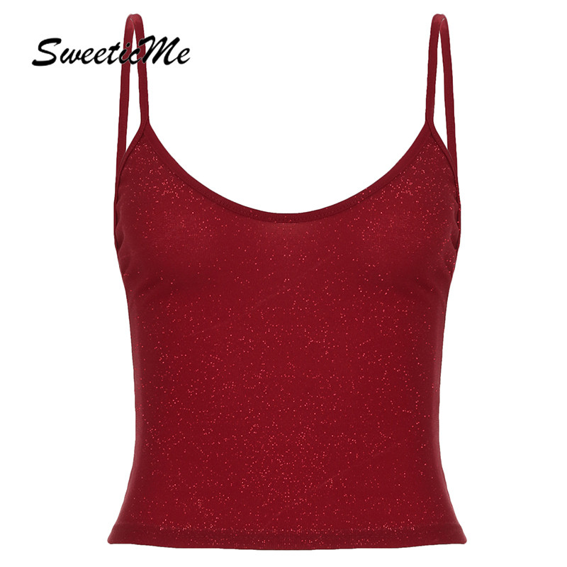 Sweeticme Womens 2025 แฟชั่นใหม่เซ็กซี่คอวีคริสต์มาสเสื้อกล้ามสีแดงสายเดี่ยว