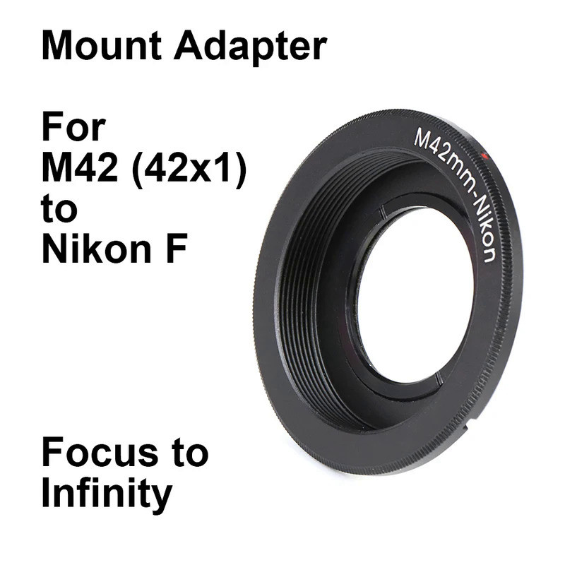 M42 - Nik F For M42 (42x1) lens Nikon F mount camera D6 D750 D850 Mount Adapter Ring M42-AI Correcti
