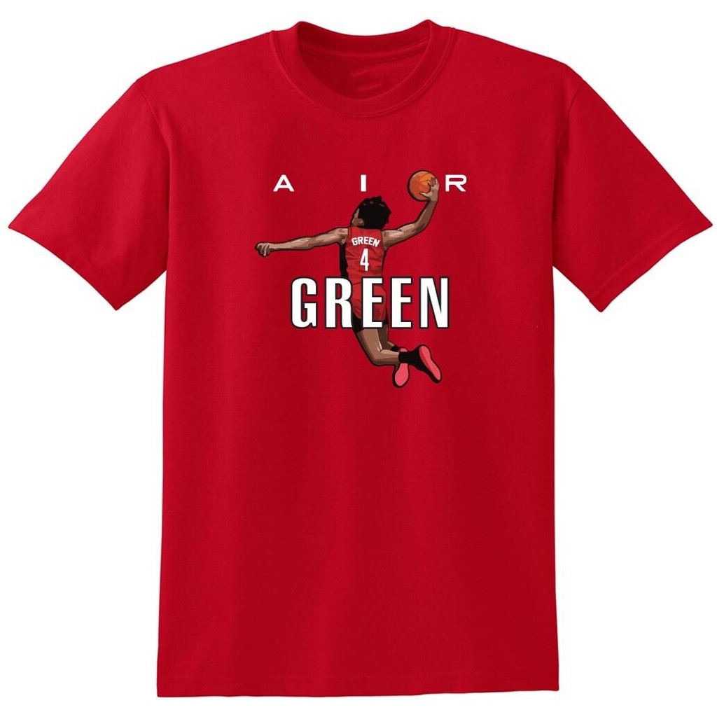 เสื้อยืดแขนสั้น Jalen Green Houston Rockets สำหรับคนชอบสะสมลายพิมพ์ทีมโปรด