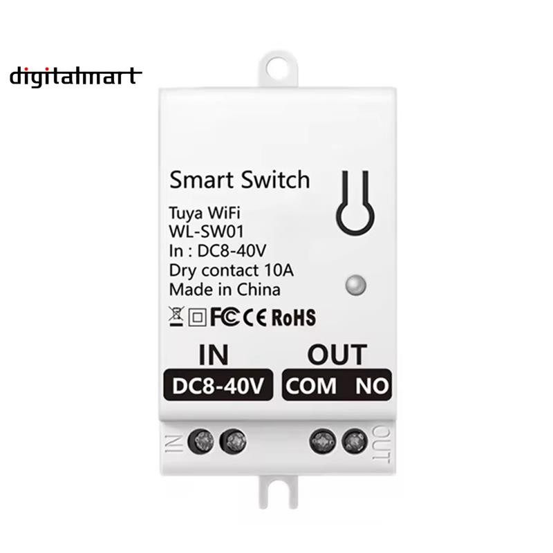 Tuya สมาร์ท WiFi Dry Contact Switch โมดูล 10A Home Universal DIY Breaker รีเลย์ทํางานร่วมกับ Smart Life Alexa