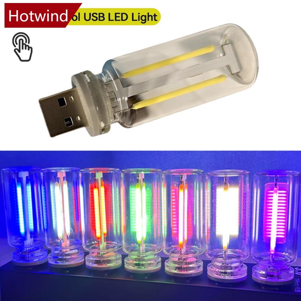 1 ชิ้น Touch Control รถ USB LED Light บรรยากาศหลอดไฟหลอดไส้โคมไฟตกแต่งกลางคืน