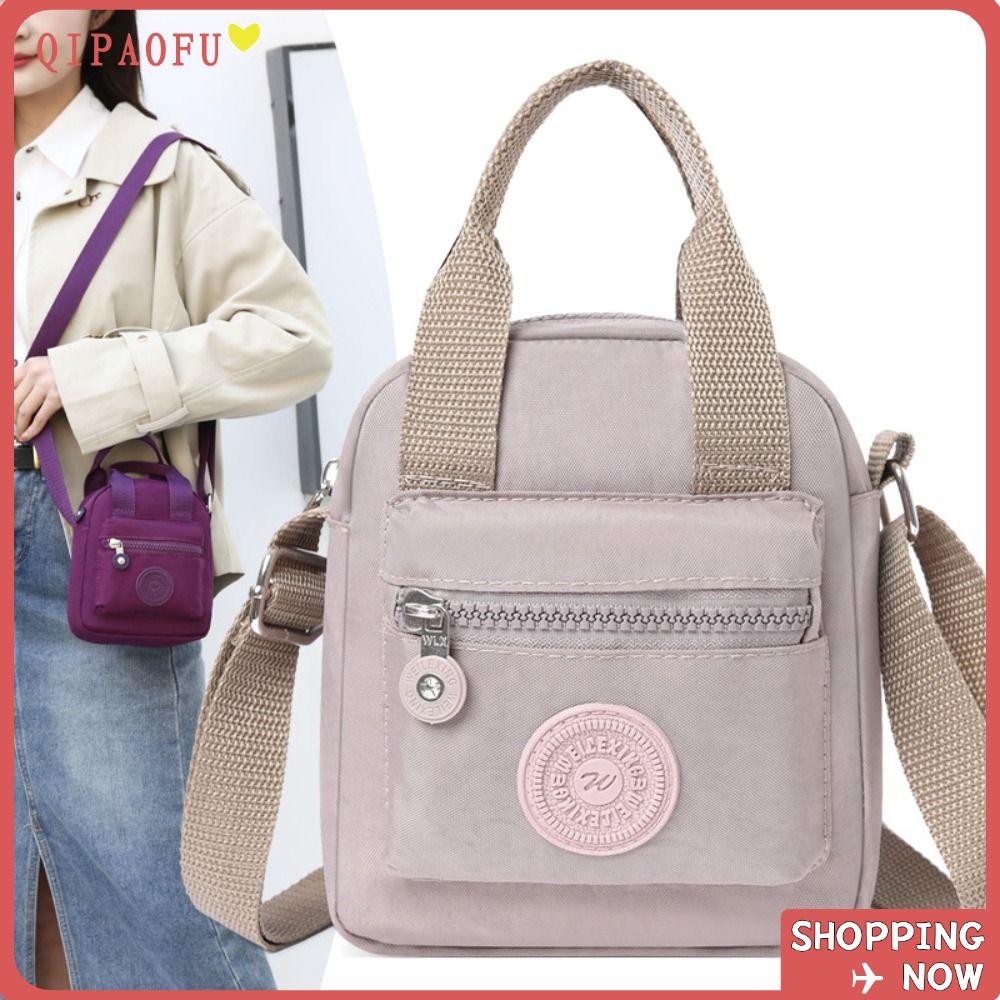 Qipaofu กระเป๋าสะพายขนาดเล็ก, CrossBody กระเป๋าไนลอนกระเป๋าโทรศัพท์มือถือ, Casual Mini หญิง Messenger Lady สตางค์ผู้หญิงถือ