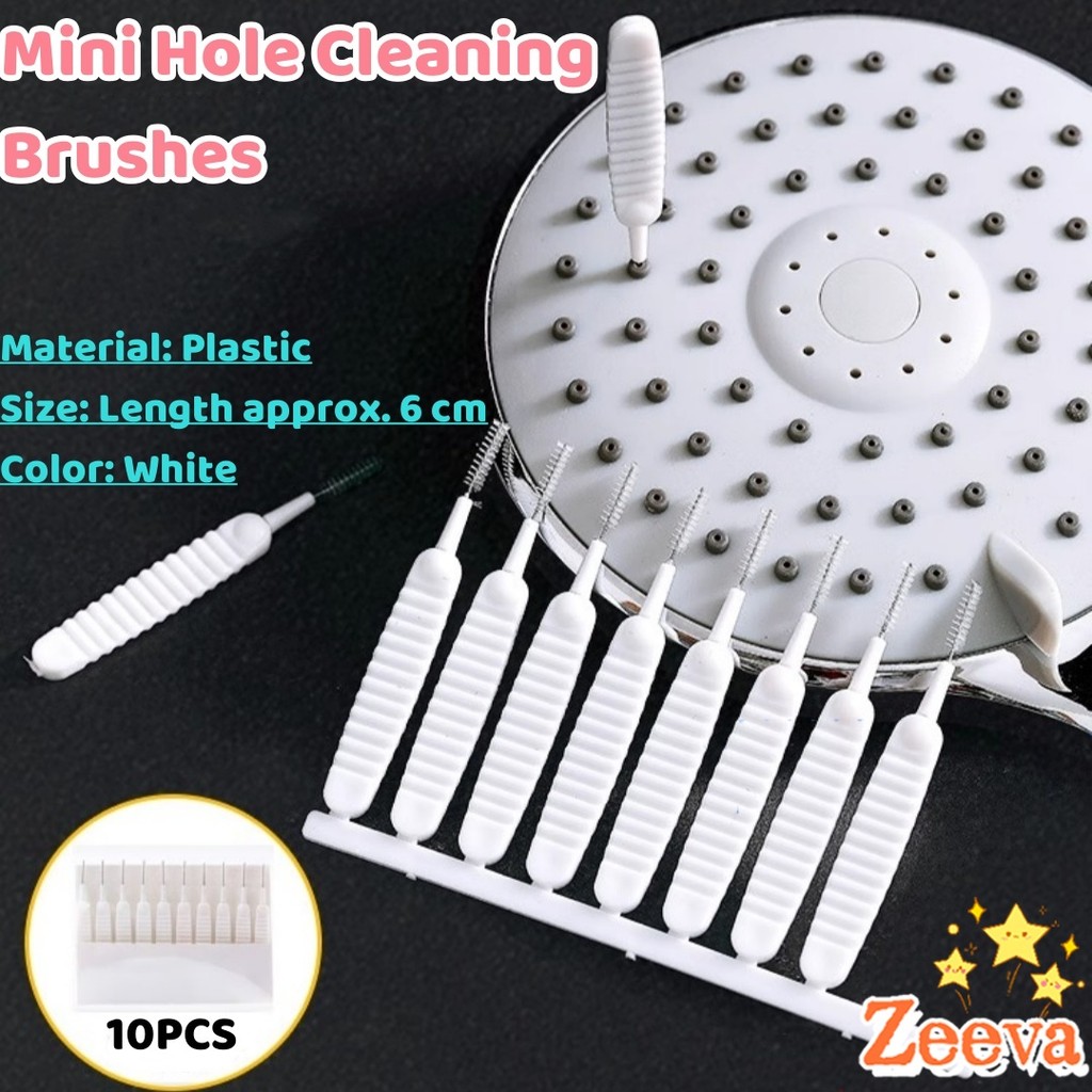 ZEEVA 10pcs แปรงทําความสะอาดรูหูฟัง แปรงทําความสะอาดช่องเล็ก Mini brush