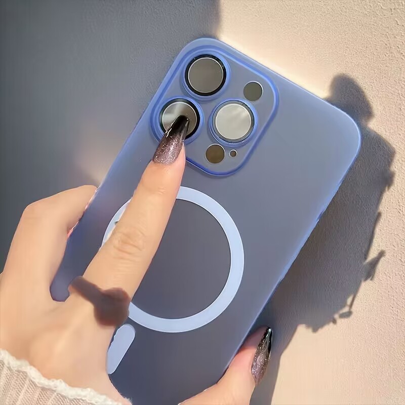 โปร่งแสง บางเฉียบ พลาสติก แบบแข็ง กันรอยเลนส์กล้อง แม่เหล็ก เคสไอโฟน สําหรับ iPhone 16 15 14 13 12 11 Pro Max 14 15 Plus - รูปที่ 2