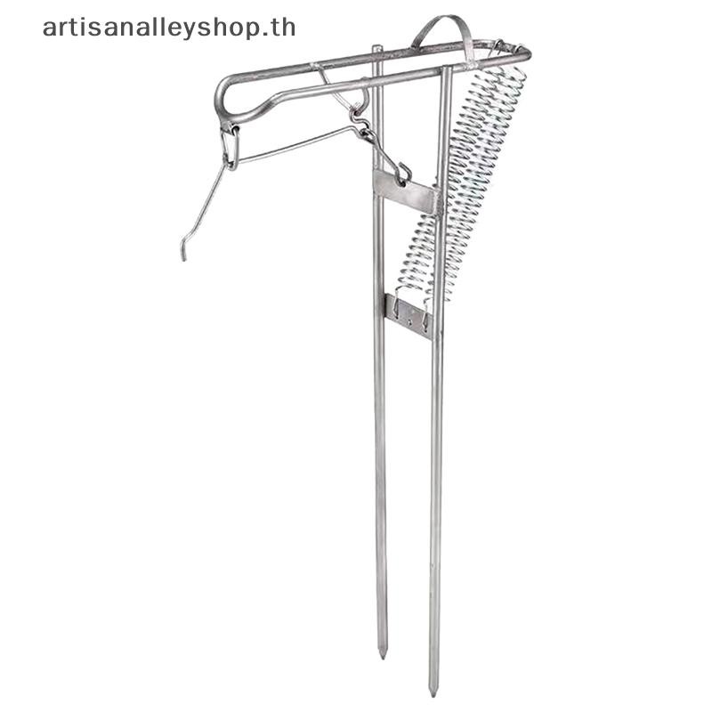 [artisanalleyshop] ที่วางคันเบ็ดสแตนเลสรองรับอัตโนมัติชั้นวางตกปลาขาตั้งสปริงเสาปลาพับสําหรับทะเลสาบบ่อแม่น้ํา [TH]